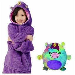 CAMPERA BUZO PELUCHE ALMOHADON INFANTIL VIOLETA HUGGLE