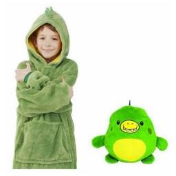 CAMPERA BUZO PELUCHE ALMOHADON INFANTIL VERDE HUGGLE