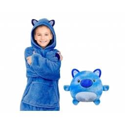 CAMPERA BUZO PELUCHE ALMOHADON INFANTIL AZUL HUGGLE