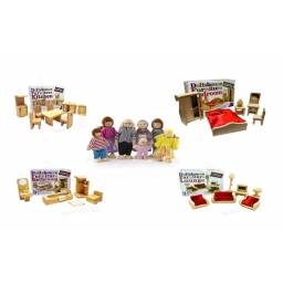 COMBO  FAMILIA + 4 SET DE MUEBLES EN MADERA