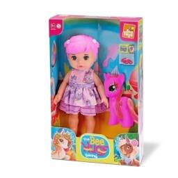 MUECA NIA CON UNICORNIO BEE HUGS CON ACCESORIOS