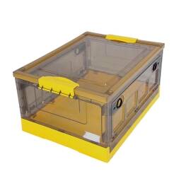 CAJA ORGANIZADORA APILABLE 48.5CM X 35CM X 24CM PLSTICO TRANSPARENTE