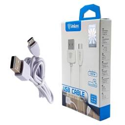 INKAX CK-60-MICRO USB CABLE, Blanco 100cm. 