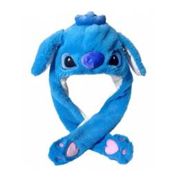 GORRO NIO INFANTIL MUEVE OREJAS CON LUCES LED ABRIGADO AZUL OSCURO