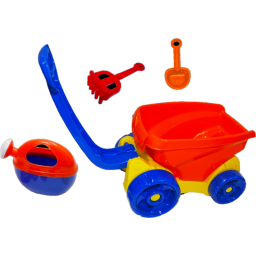 CARRITO DE ARRASTRE + REGADERA 700CC + 2 ACCESORIOS
