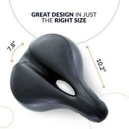 Asiento Bicicleta Antiprostatico Ancho Ciclismo Absorve Impacto 