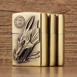 ENCENDEDOR DORADO TIPO ZIP DRAGON'S HEAD