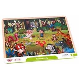 PUZZLE ROMPECABEZAS EN MADERA EL BOSQUE 48 PIEZAS INFANTIL