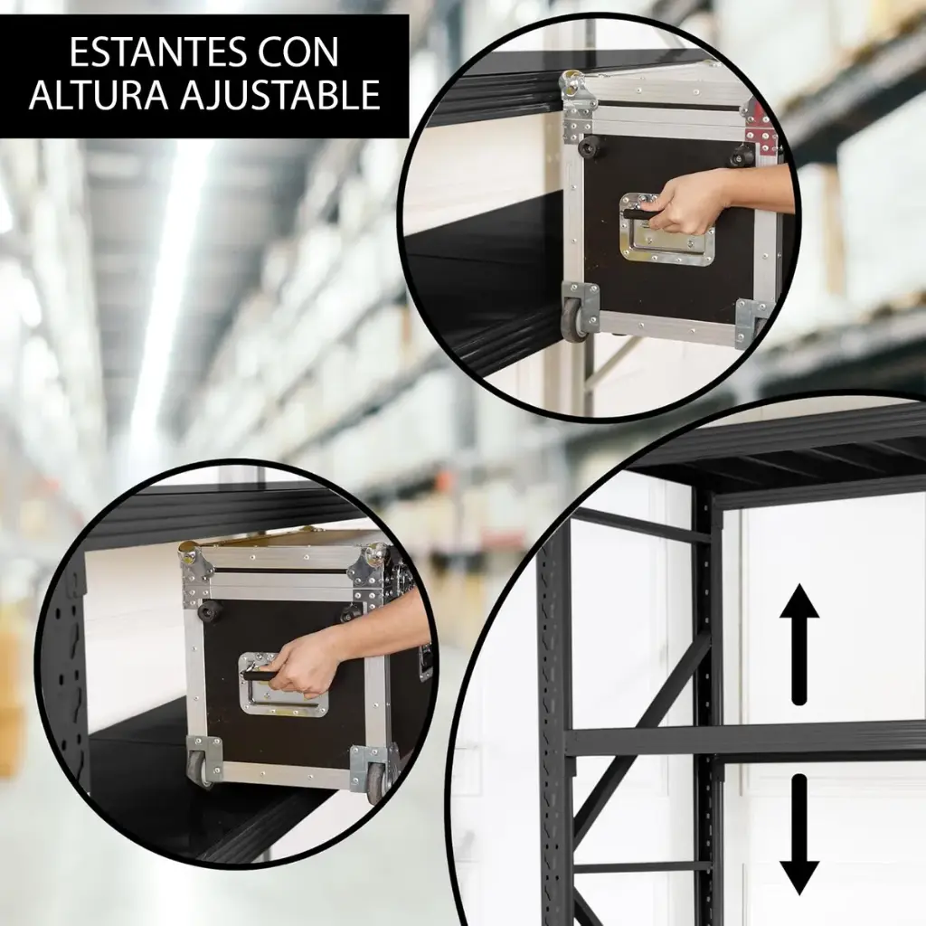 Estantería Metálica Reforzada 200 Kg Nivel Resistente 2x2x60