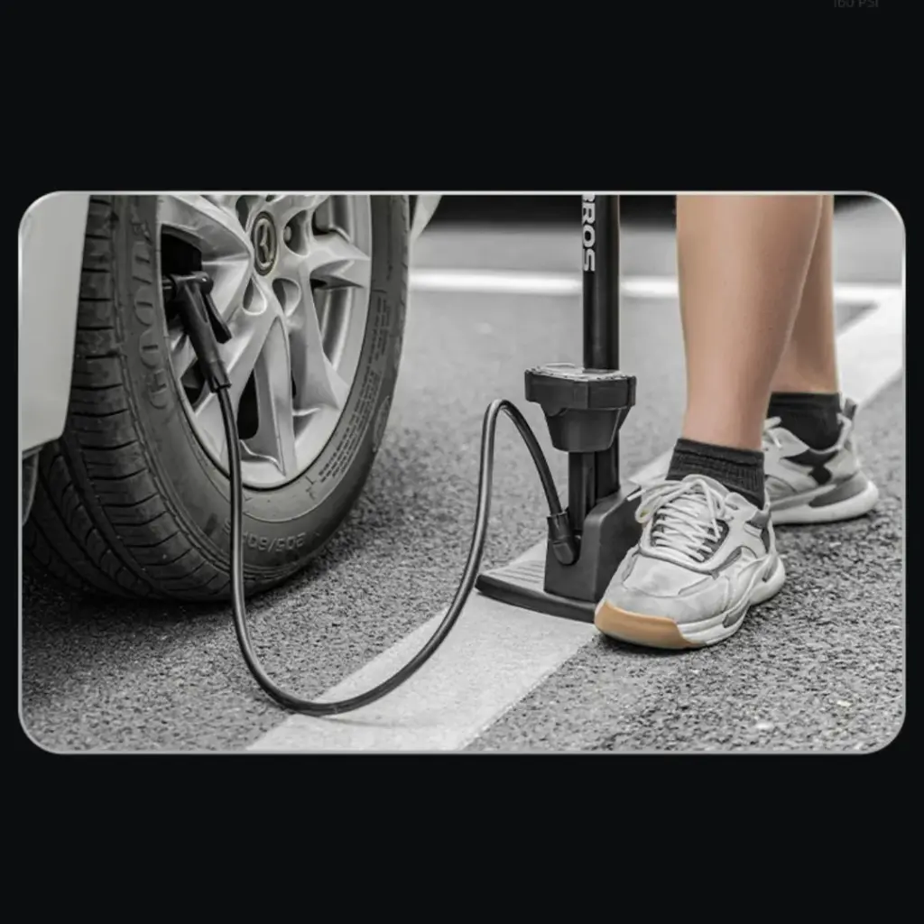 Inflador De Piso Con Medidor De Alta Presion