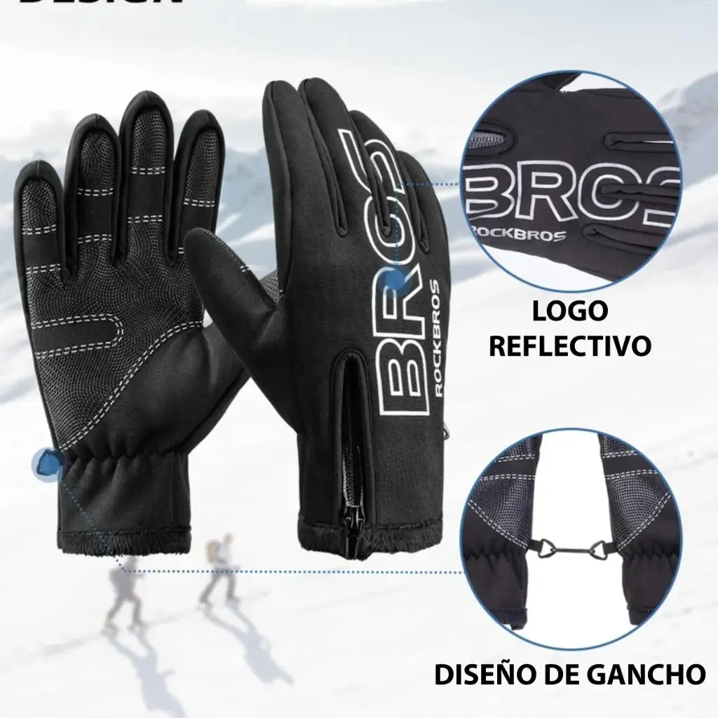 Guantes De Invierno Rockbros Contra Viento