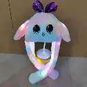 Gorro Infantil Abrigado Mueve Orejas Arcoiris Con Luces Niño