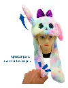 Gorro Infantil Abrigado Mueve Orejas Arcoiris Con Luces Niño