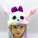 Gorro Infantil Abrigado Mueve Orejas Arcoiris Con Luces Niño
