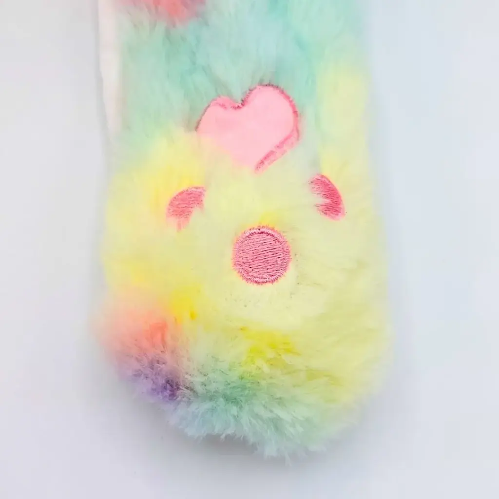 Gorro Infantil Abrigado Mueve Orejas Arcoiris Con Luces Niño