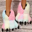Pantuflas De Garras Multicolor Pasteles