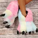Pantuflas De Garras Multicolor Pasteles