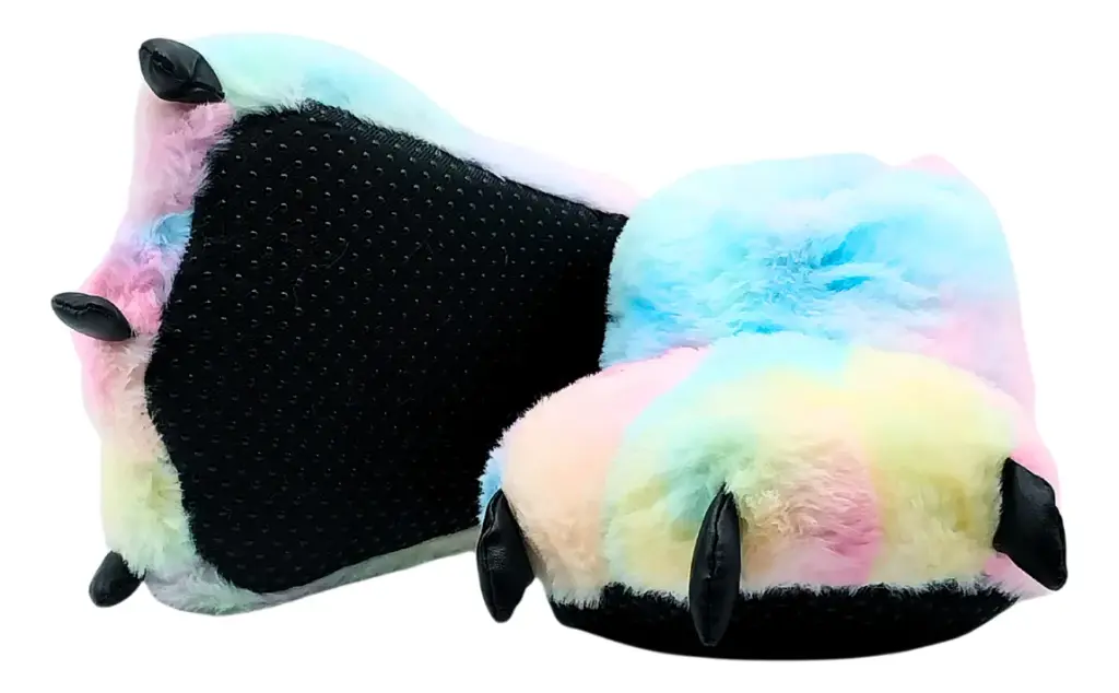 Pantuflas De Garras Multicolor Pasteles