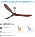 Ventilador De Techo A Control Timer 6 Velocidades Reversible
