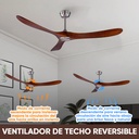 Ventilador De Techo A Control Timer 6 Velocidades Reversible