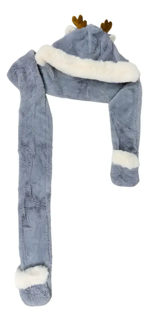 Gorro Bufanda 3 En 1 Abrigado Invierno Polar Oso Alce