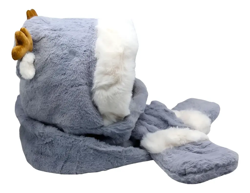 Gorro Bufanda 3 En 1 Abrigado Invierno Polar Oso Alce
