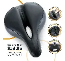 Asiento Negro Bicicleta Cómodo Antiprostatico Atrás Rojo