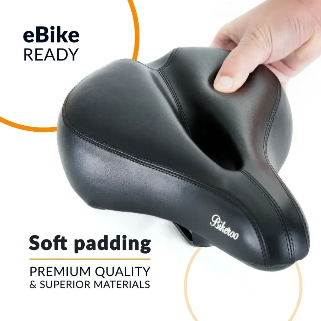 Asiento Negro Bicicleta Cómodo Antiprostatico Atrás Rojo