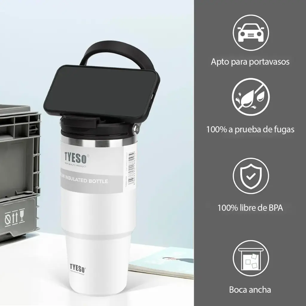 Vaso Jarro Térmico -750ml Tyeso Acero Inox Frio Calor Mug