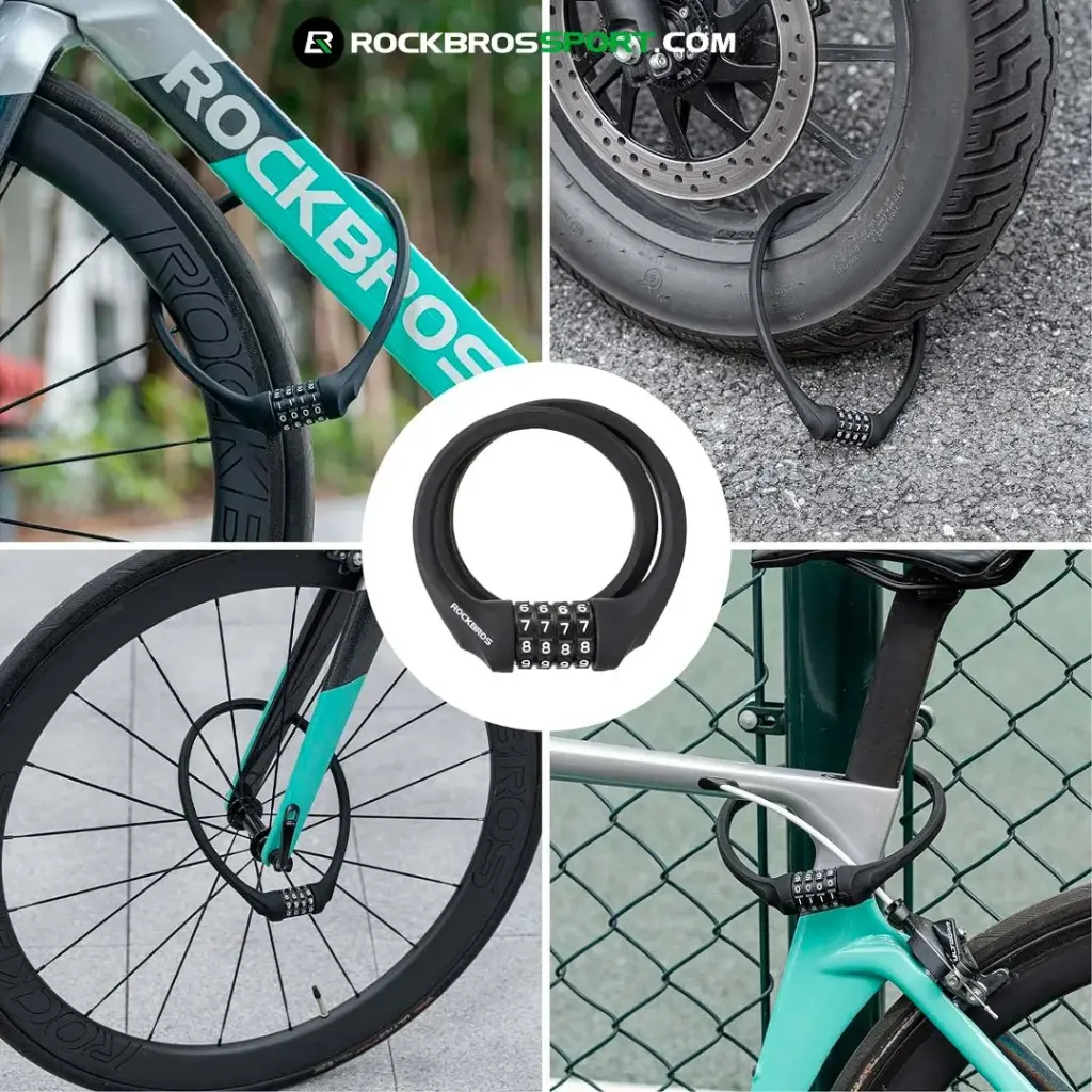 Candado Cadena Rockbros Flexible Antirrobo Con Combinación