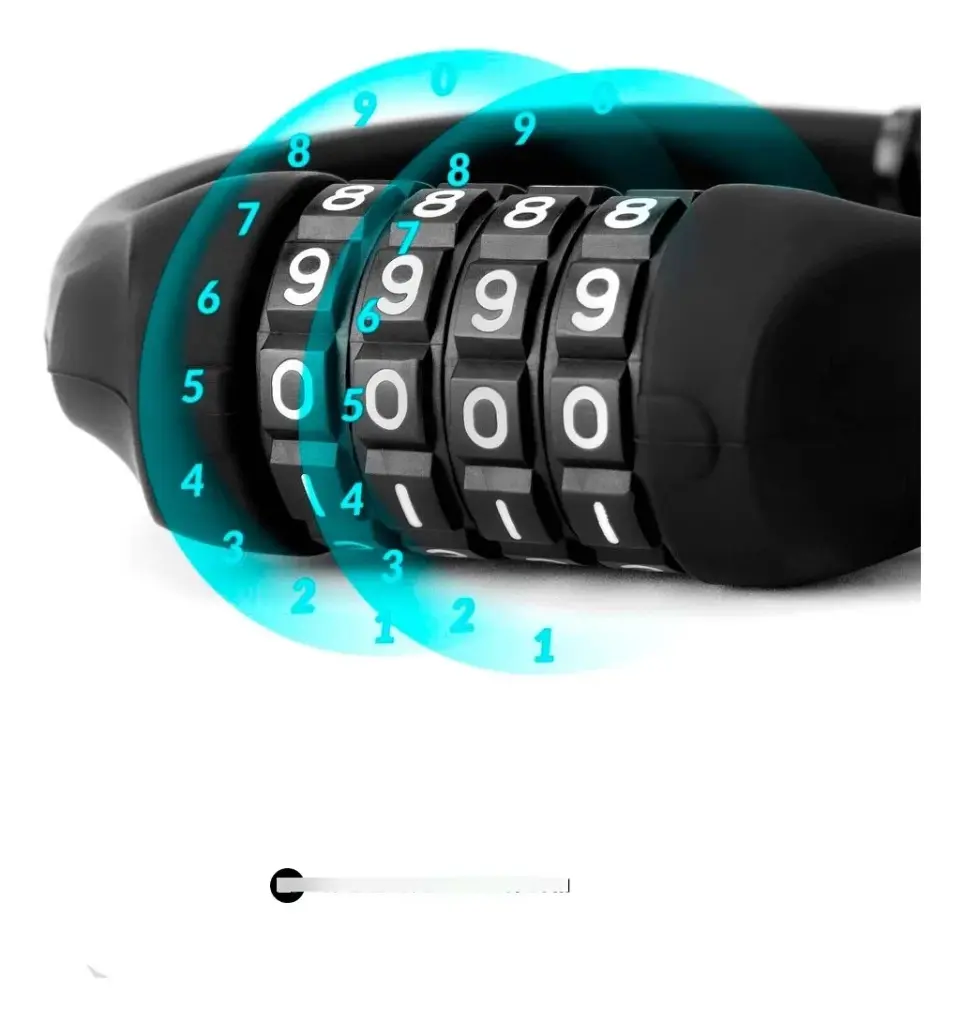 Candado Cadena Rockbros Flexible Antirrobo Con Combinación