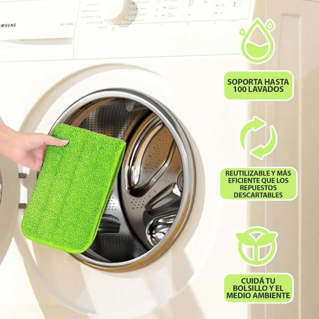 Set X10 Repuesto Para Mopa Spray Trapeador Microfibra Lavable