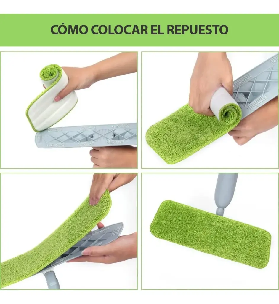 Set X10 Repuesto Para Mopa Spray Trapeador Microfibra Lavable