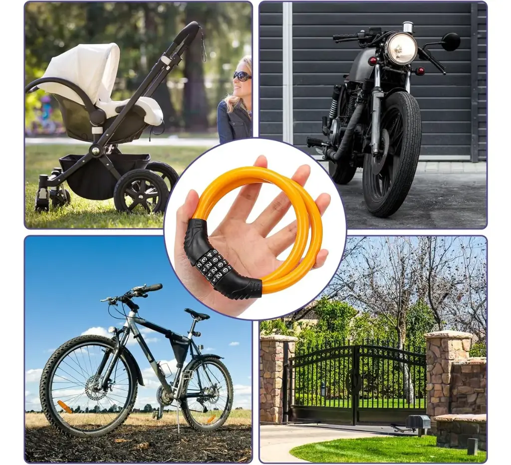 Cadena Candado Codigo Anti Robo Moto Bicicleta 120 Cm Tranca