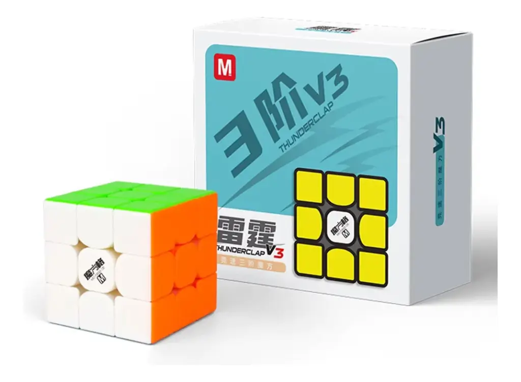 Cubo De Rubik Qiyi Thunderclap V3 Magnetic White Magnético 3