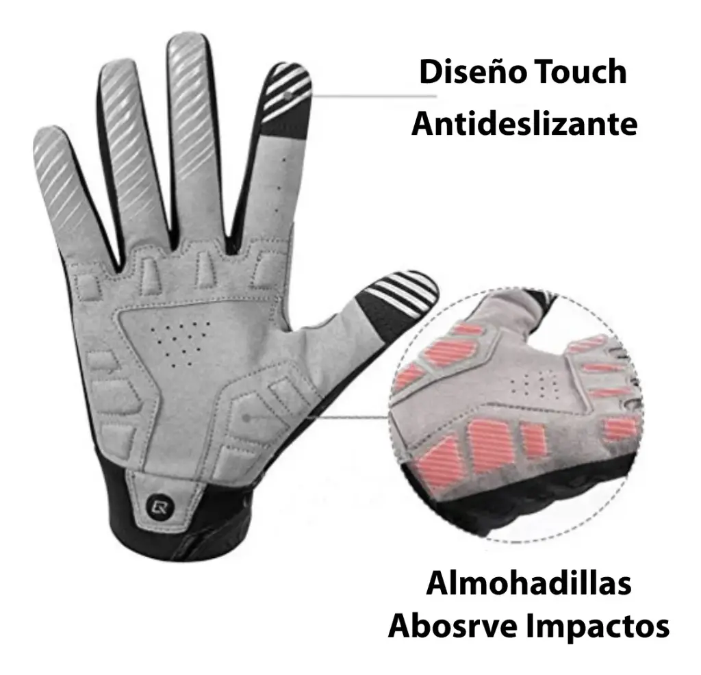 Guantes Rockbros Con Forro Térmico Polar Apto Touch