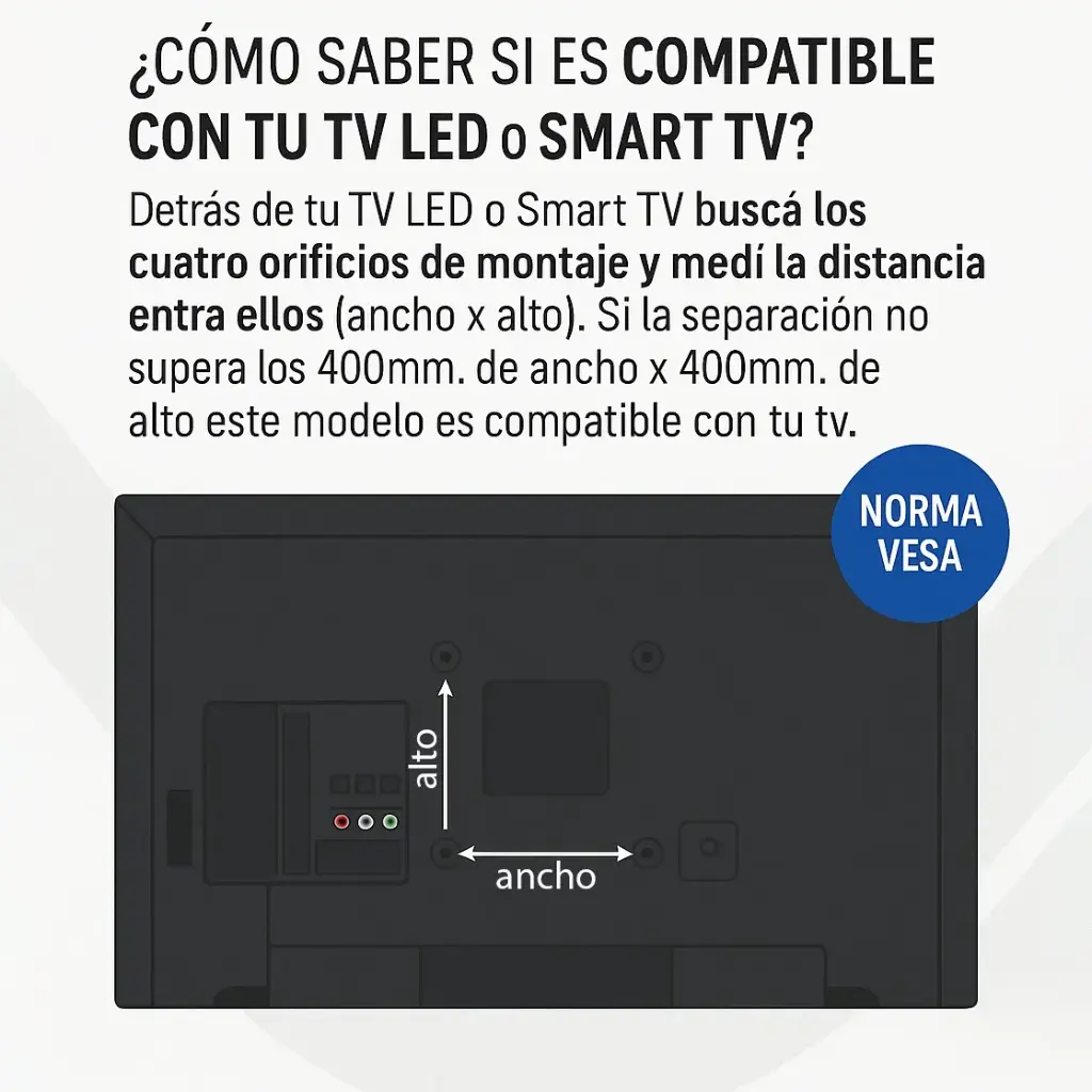 Soporte Tv Led Lcd 26-63 Pulgadas Para Pared Fijo 50kg.
