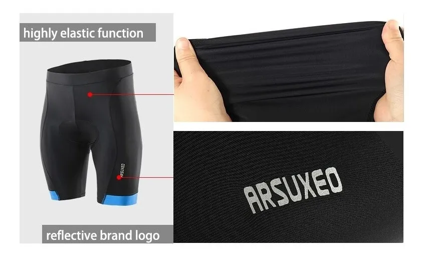 Calza Ciclismo Arsuxeo Original Con Badana Gel Corta Talles