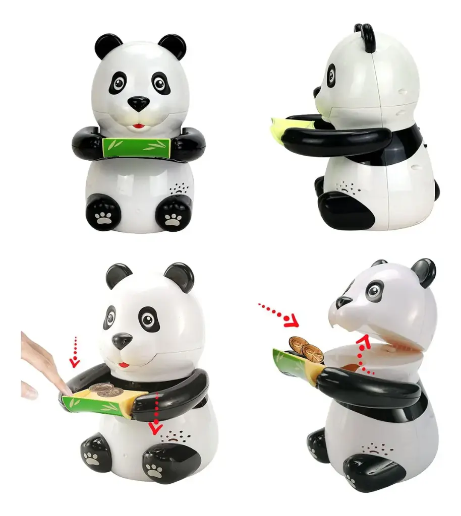 Alcancia Panda Grande Mastica Monedas Musical Regalo