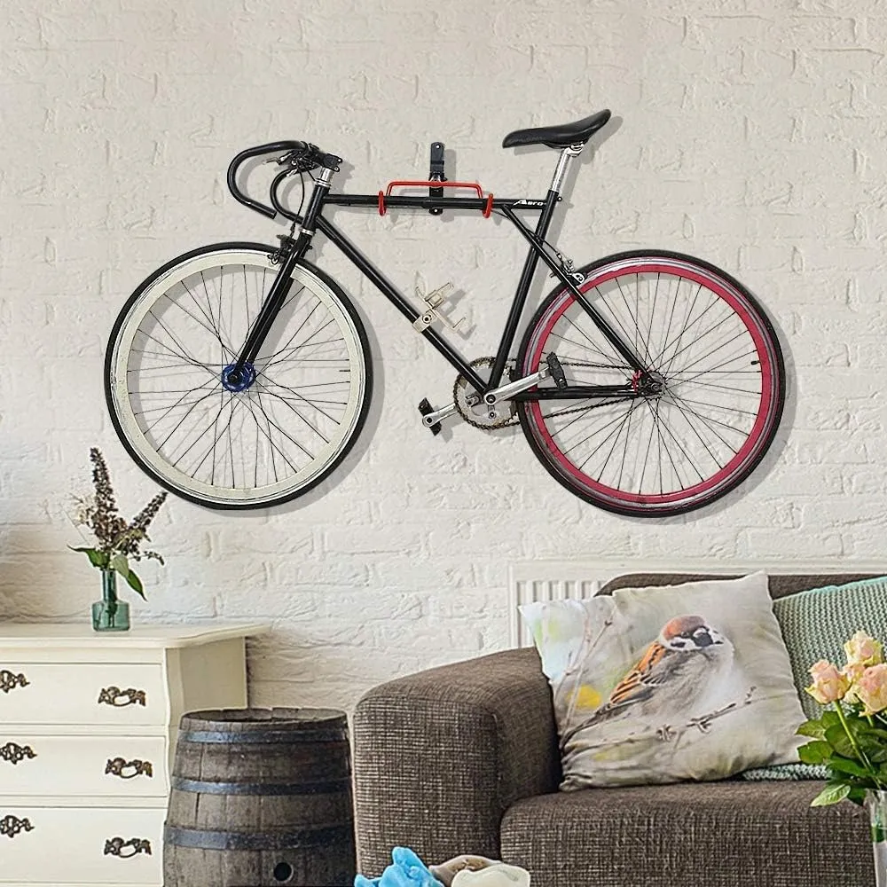Soporte Para Colgar Bicicleta En Pared Forrado Y Retráctil