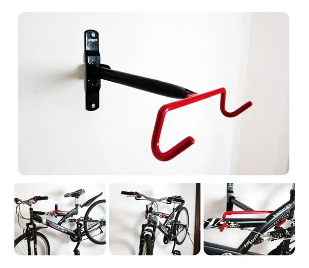 Soporte Para Colgar Bicicleta En Pared Forrado Y Retráctil