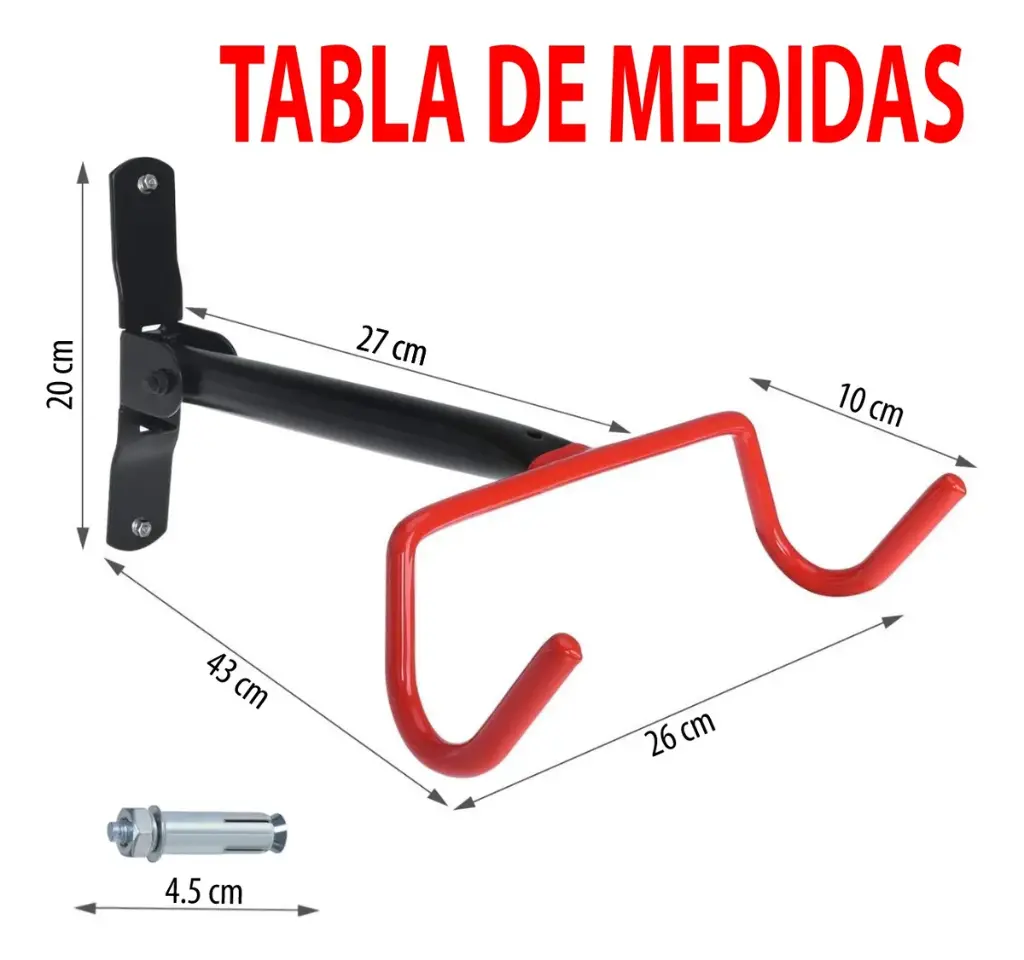 Soporte Para Colgar Bicicleta En Pared Forrado Y Retráctil