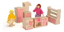 Set Muebles Madera Cocina Kitchen 5 Piezas Juguete Casita