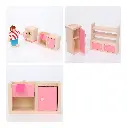 Set Muebles Madera Cocina Kitchen 5 Piezas Juguete Casita