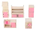 Set Muebles Madera Cocina Kitchen 5 Piezas Juguete Casita