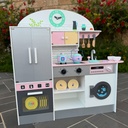 Cocina De Madera Completa Con Heladera Lavarropa Accesorios®