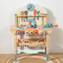 Juego Mesa De Herramientas De Madera Con Accesorios 80x60x30