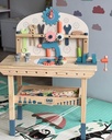 Juego Mesa De Herramientas De Madera Con Accesorios 80x60x30