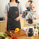 Delantal Gastronómico Unisex Jean Cocina Barbería Asado Chef