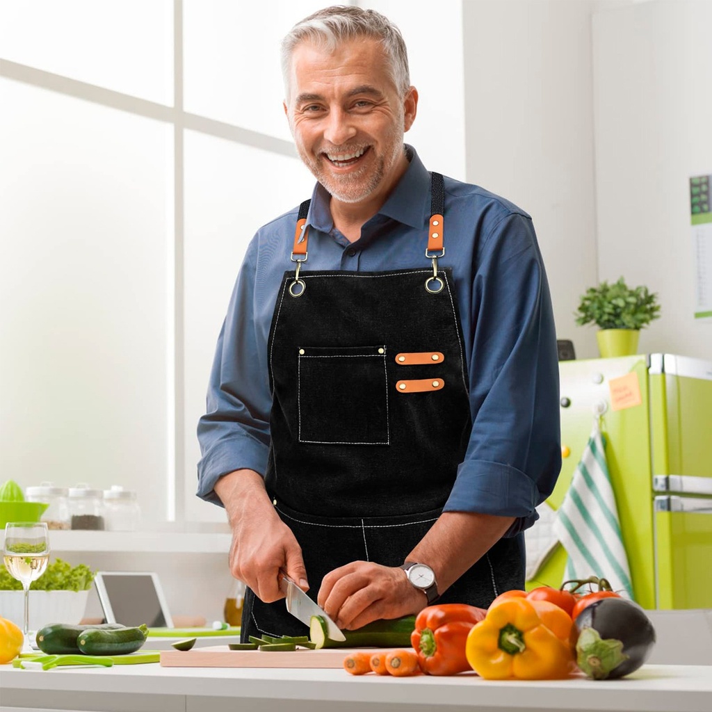 Delantal Gastronómico Unisex Jean Cocina Barbería Asado Chef